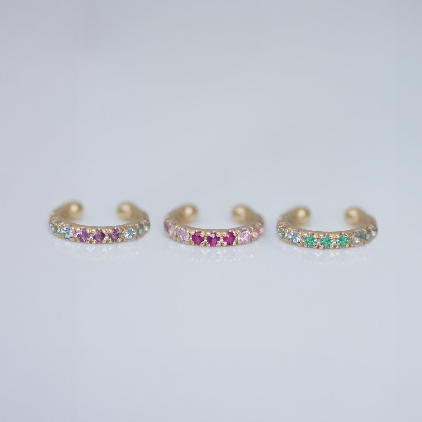 Emerald Aqua Cuff 14k gold