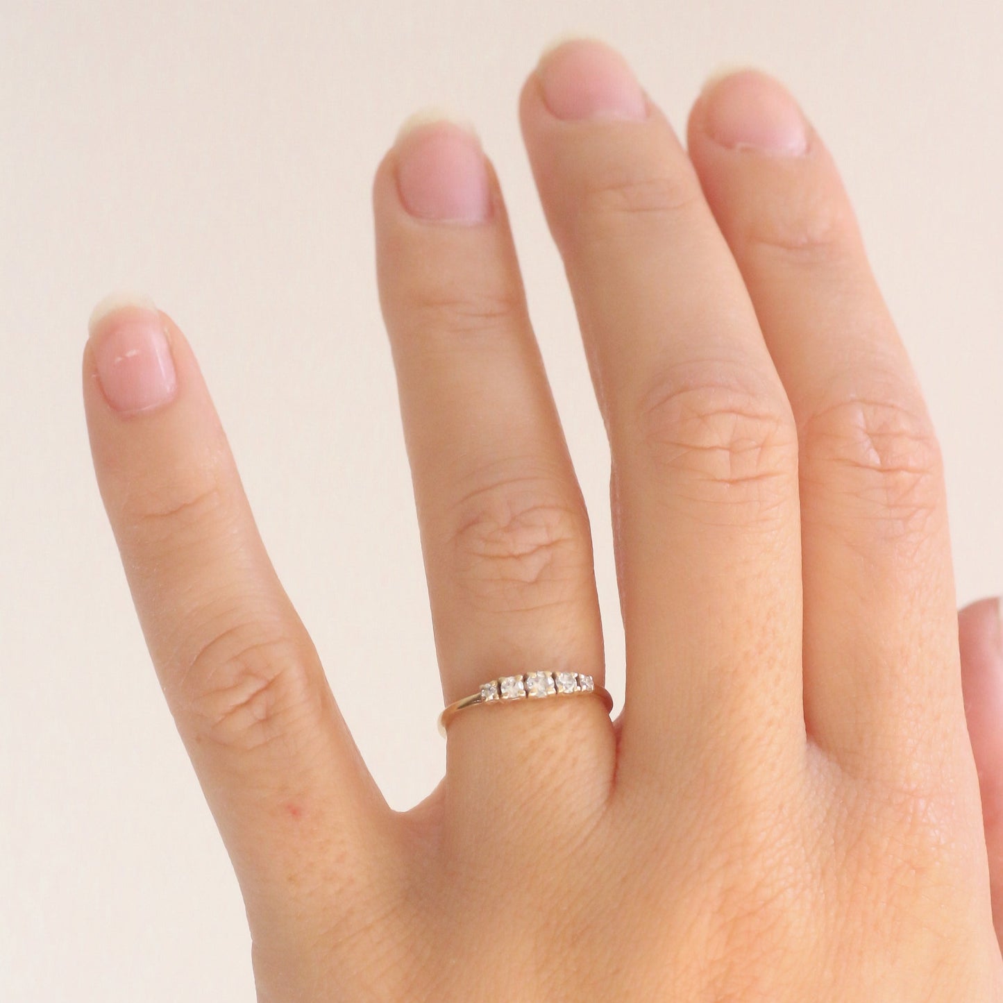 5 Diamonds ring 14k gold