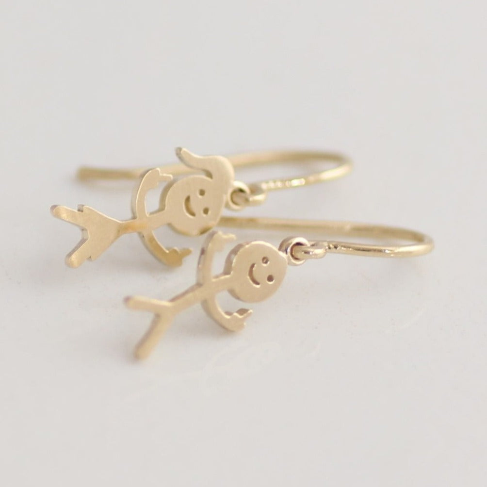 F*ck You Boy/Girl Earrings 14k gold