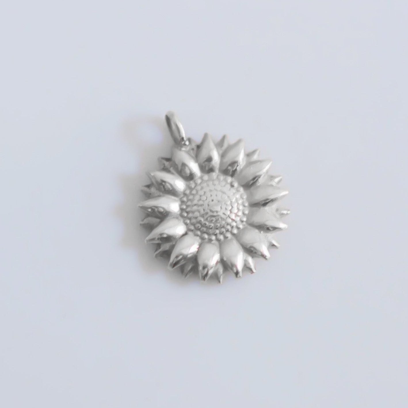Sunflower pendant silver