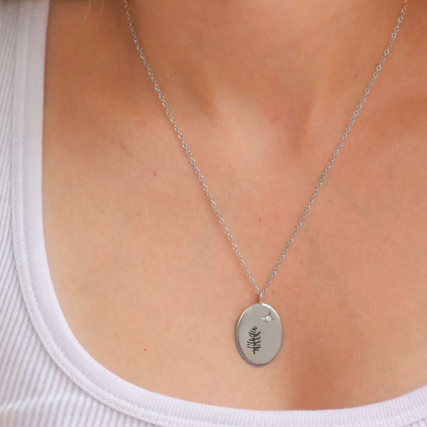 Moonlight necklace silver