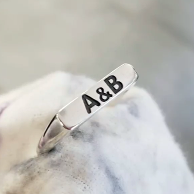 14K טבעת חותם בעיצוב אישי