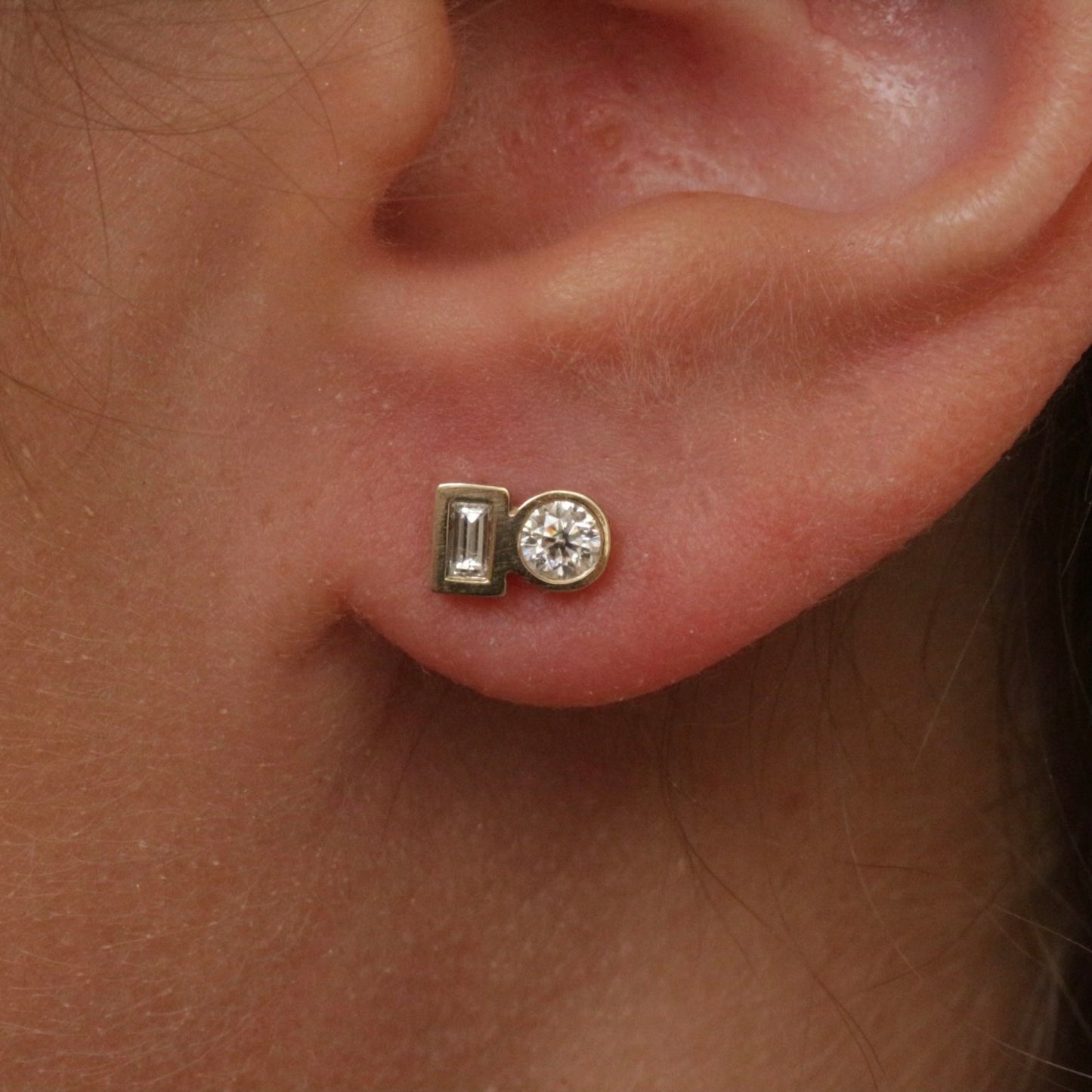 Geometric Diamond stud