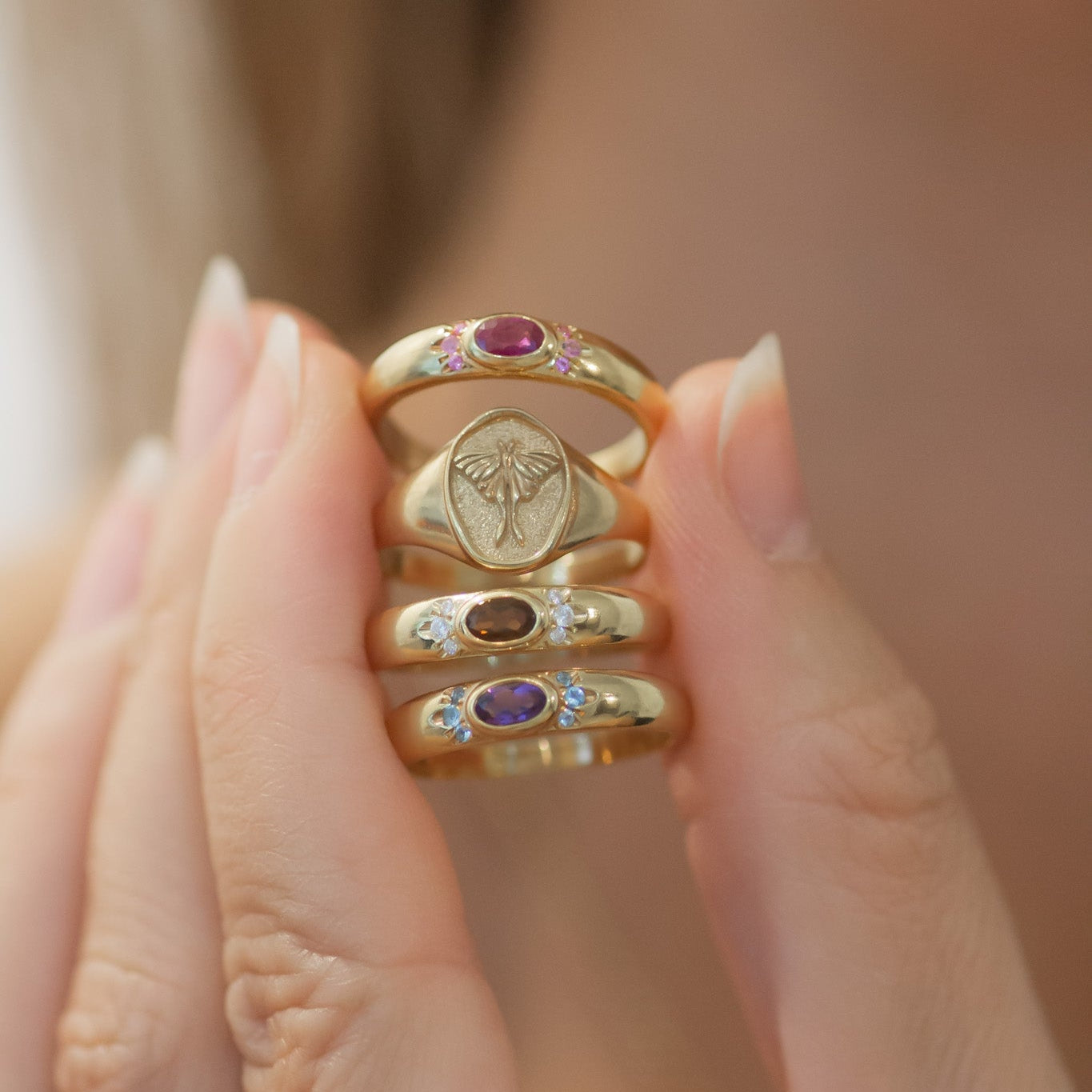 Bombay Sienna ring 14k gold