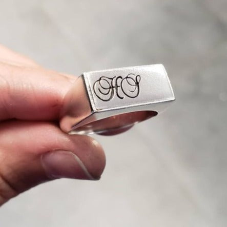 14K טבעת חותם בעיצוב אישי 