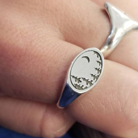 14K טבעת חותם בעיצוב אישי 