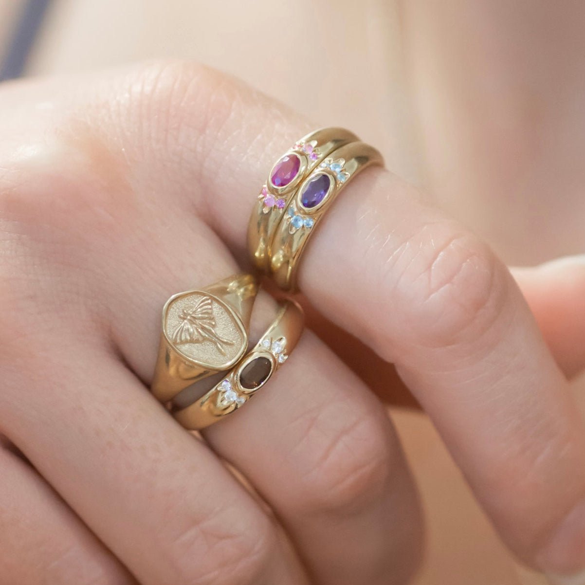 Bombay Sienna ring 14k gold