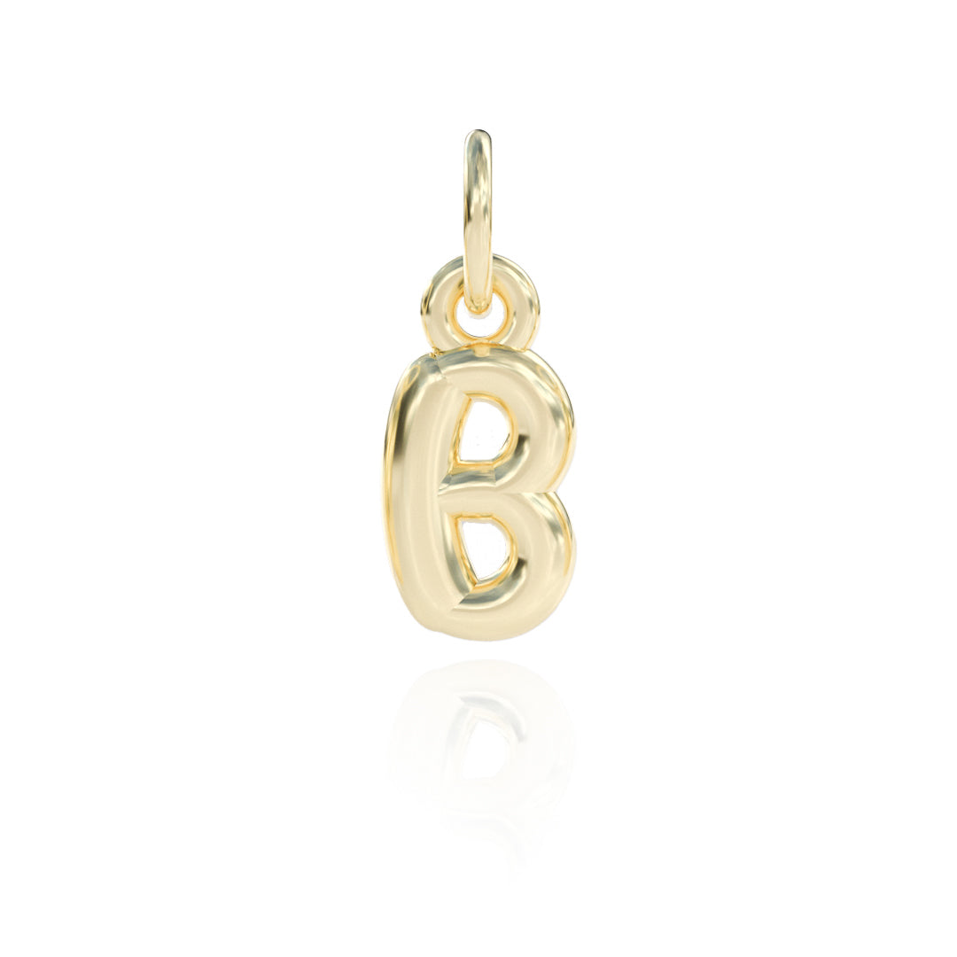 Letter B Charm 14k gold