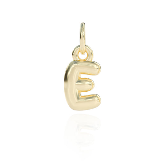 Letter E Charm 14k gold