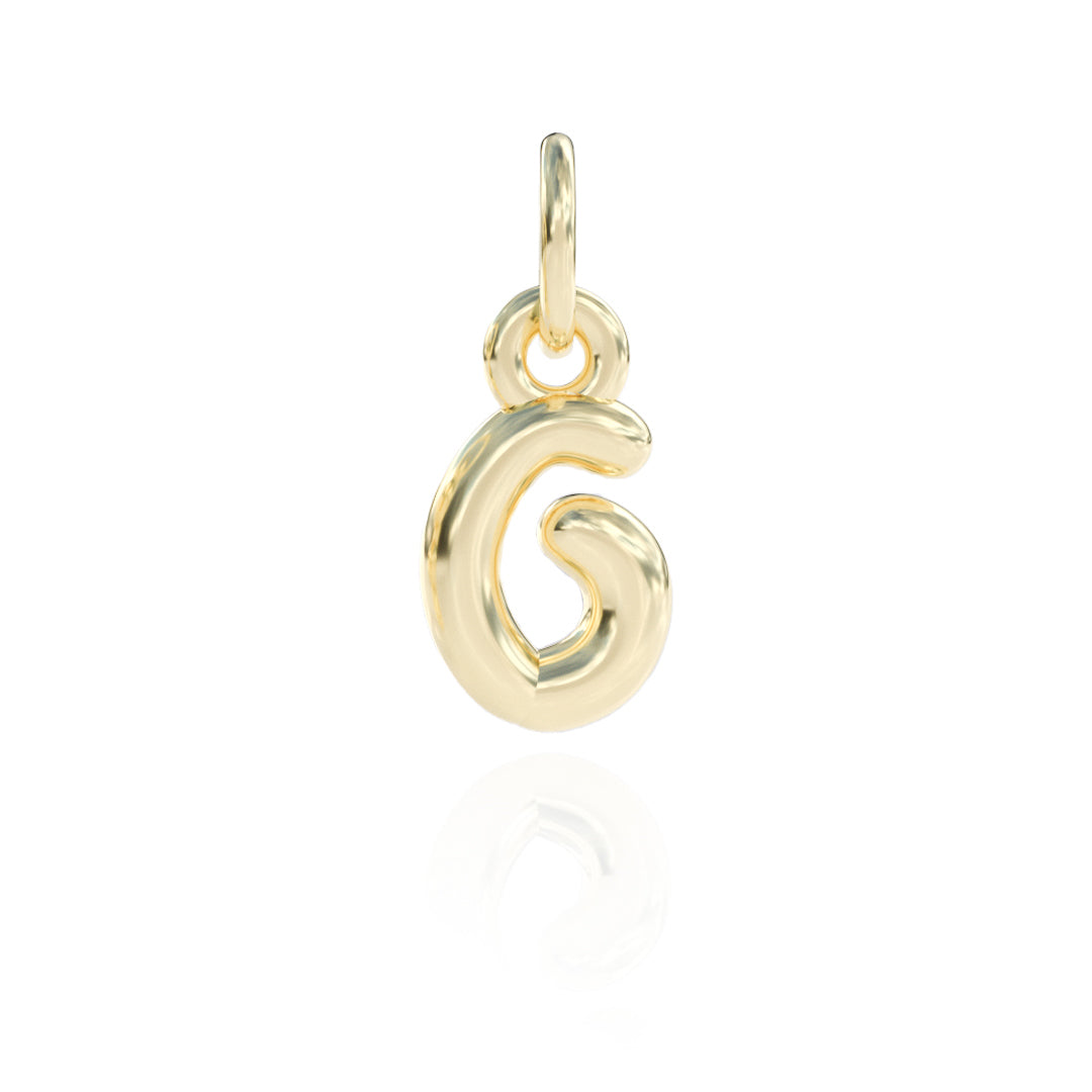 Letter G Charm 14k gold