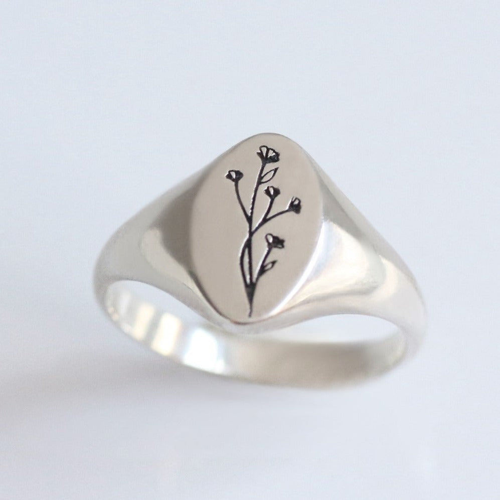 Heather Signet Ring silver Final Sale