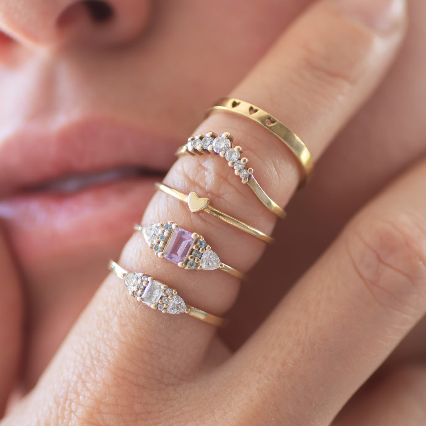 Hera Diamond Cluster ring 14k gold
