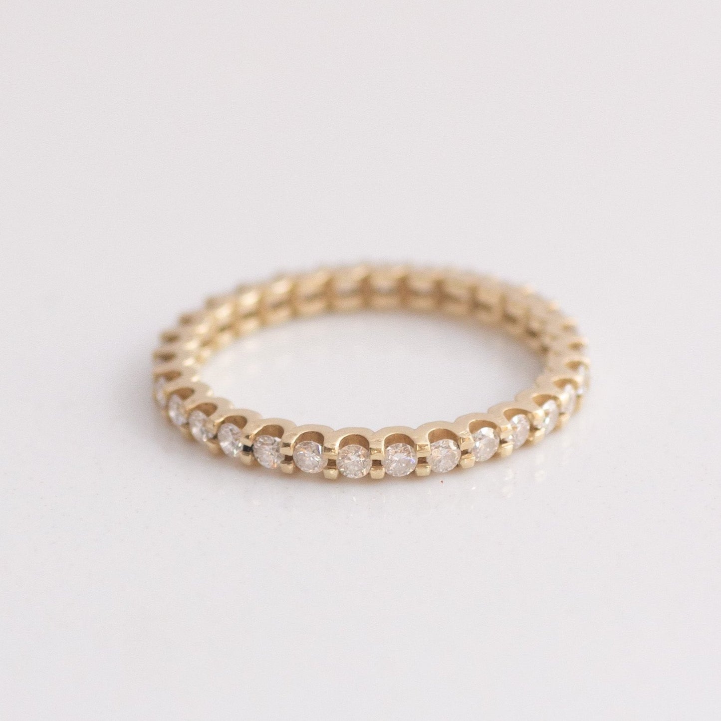 Lab Diamond Eternity ring 14k gold