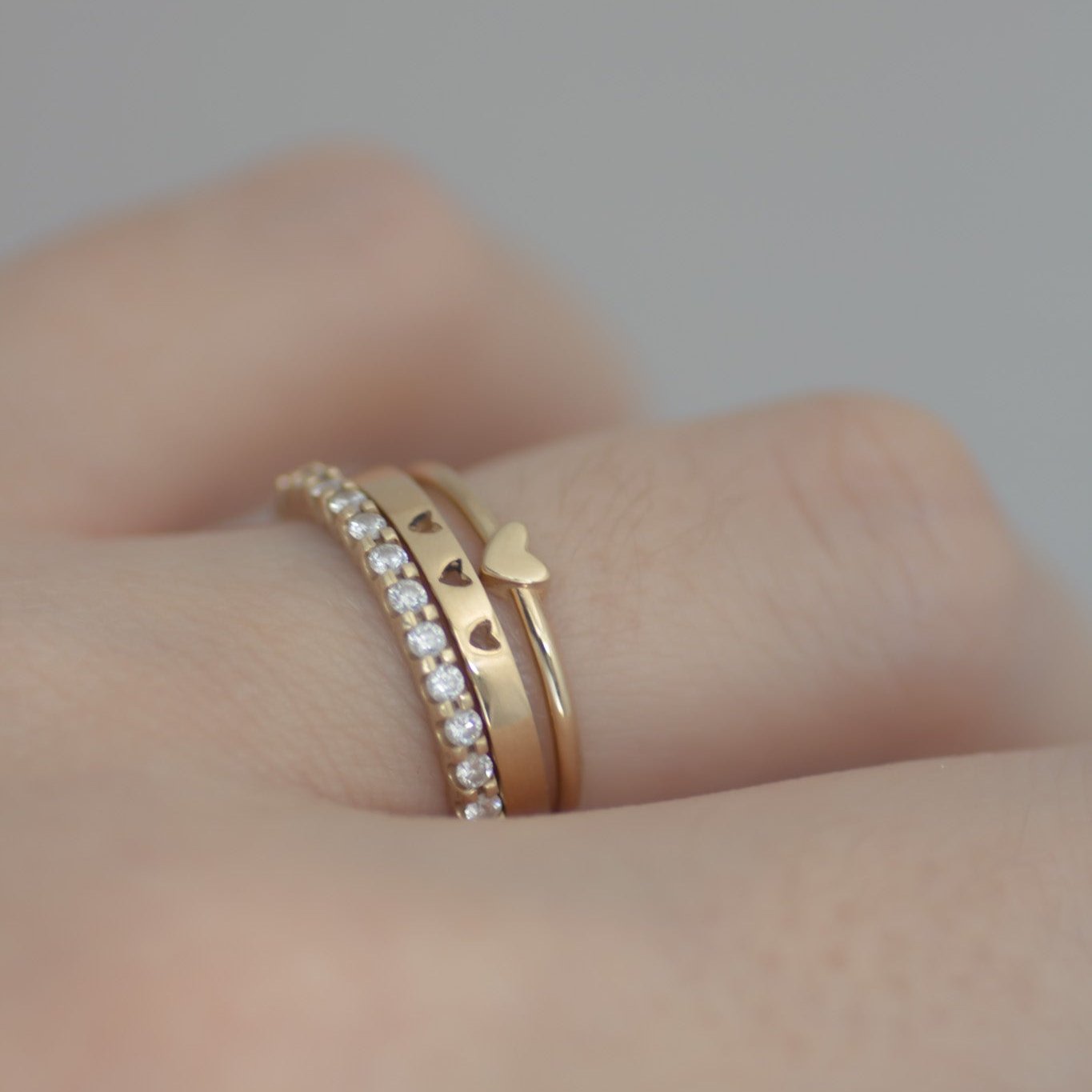Tiny Heart ring 14k gold