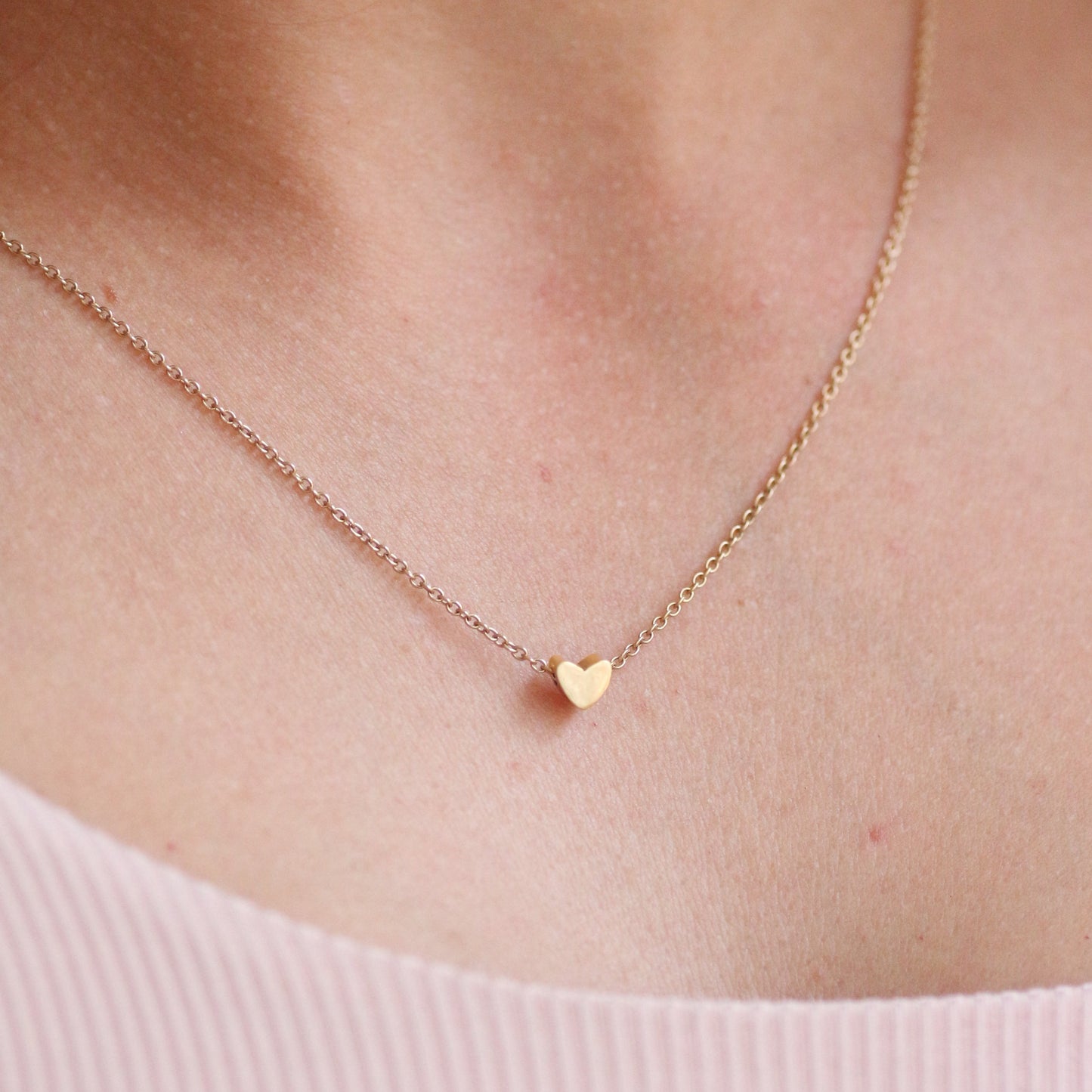 Heart necklace 14k gold