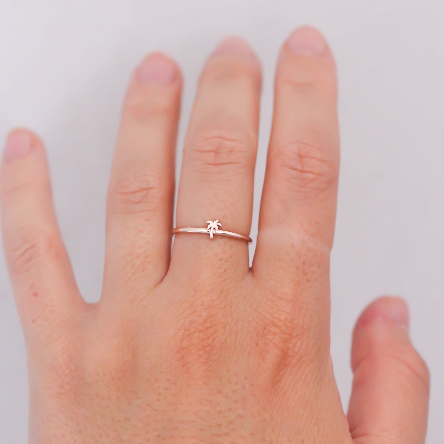 Mini Palm Tree ring 14k gold