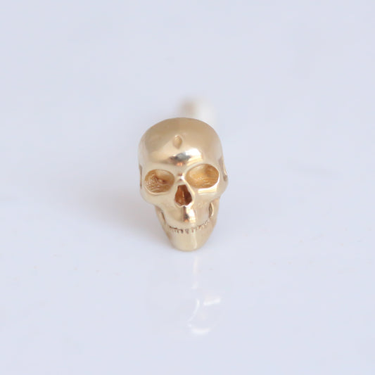 Skull stud 14k gold
