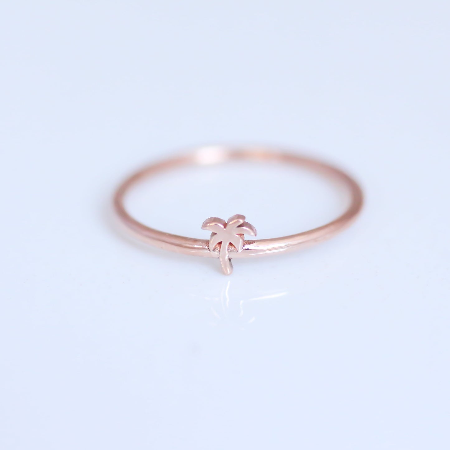 Mini Palm Tree ring 14k gold