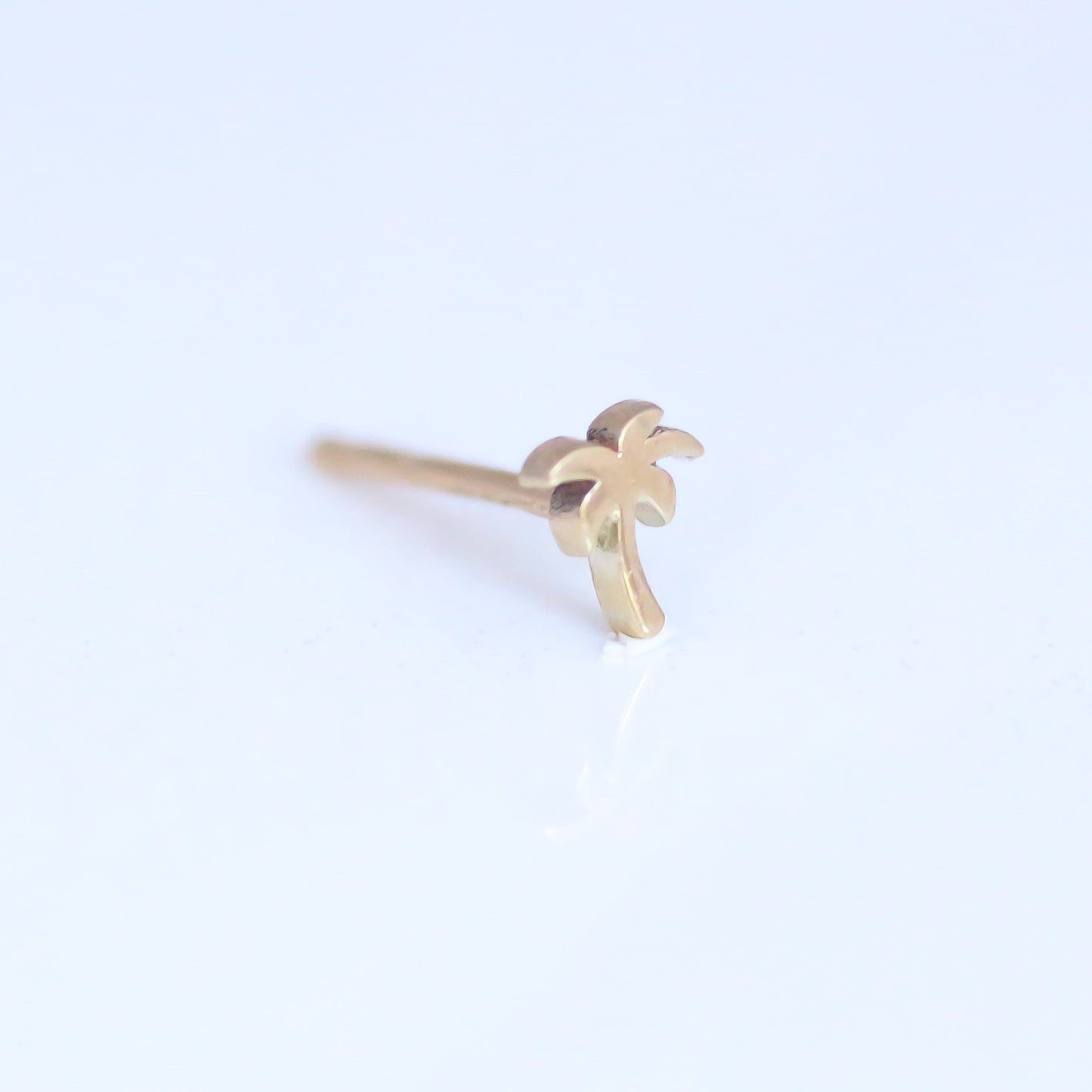 Palm Tree stud earring 14k gold