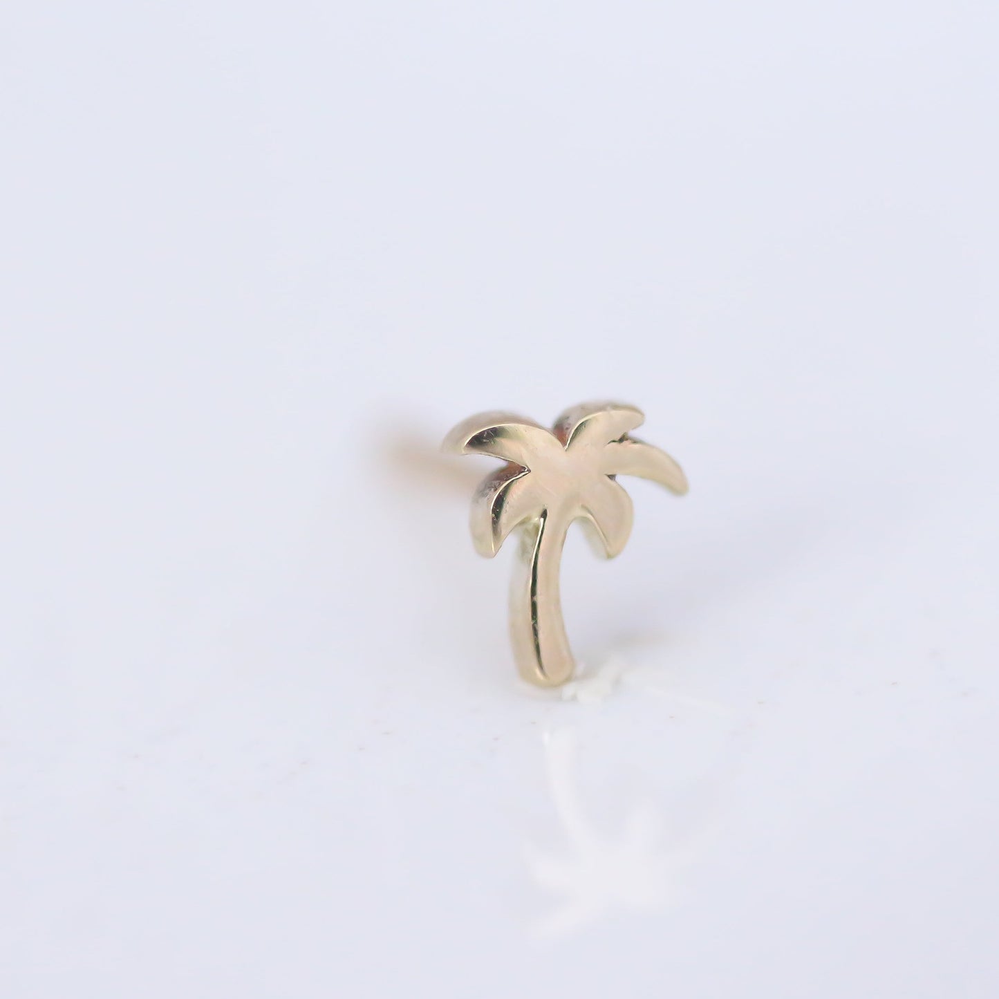 Palm Tree stud earring 14k gold