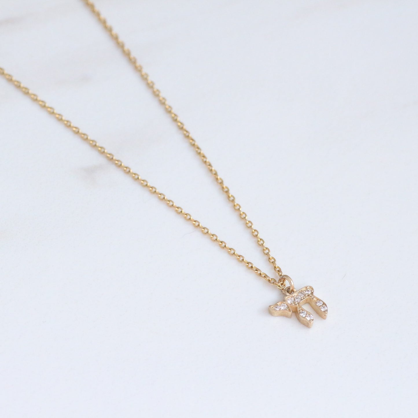 Chai Diamond Necklace 14k gold