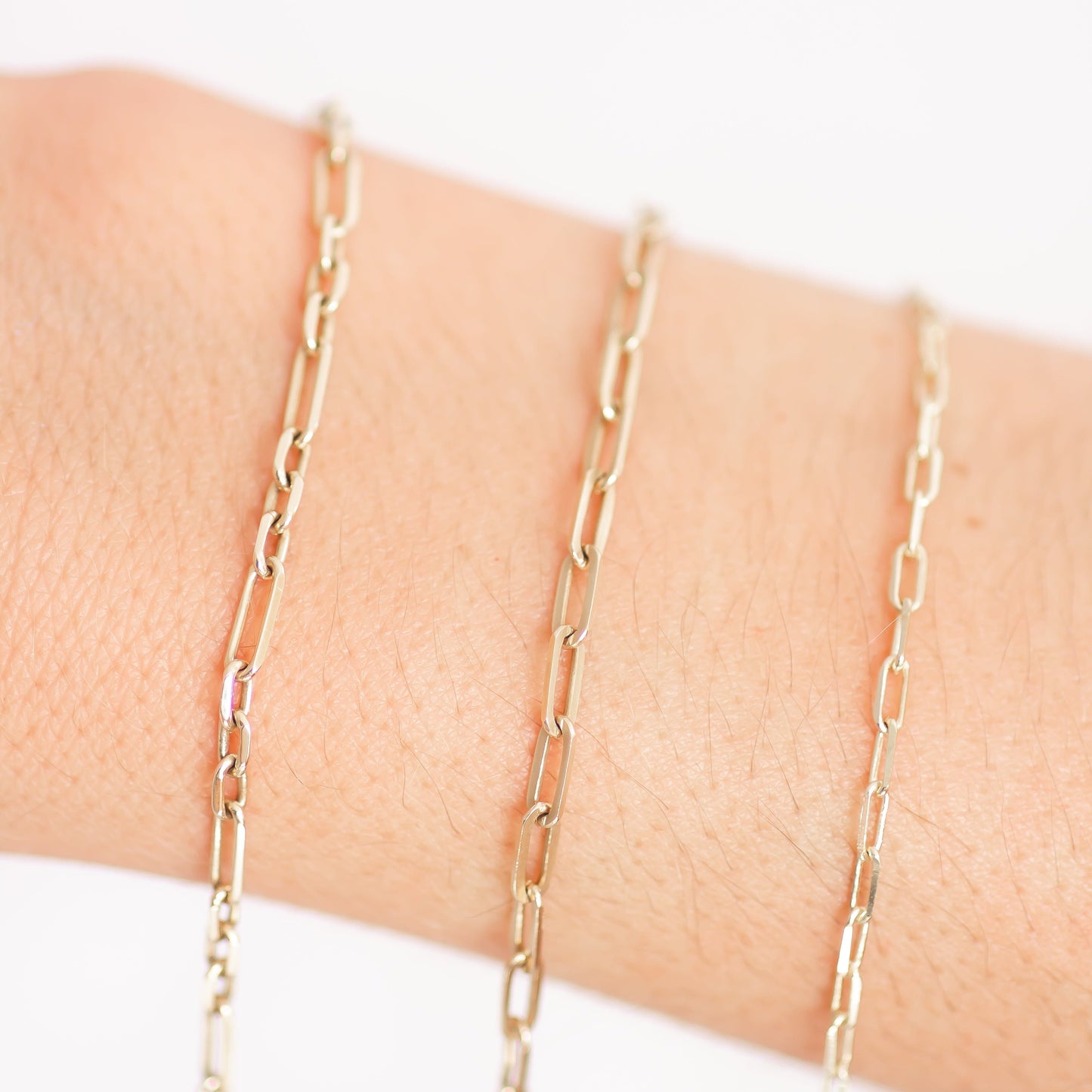 Paperclip Chain bracelet 14k gold