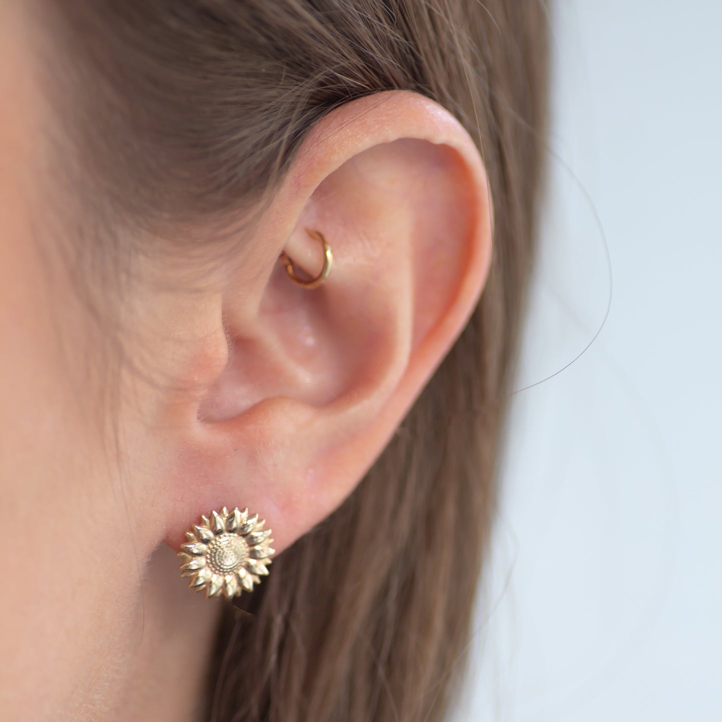 Sunflower Earring 14k gold
