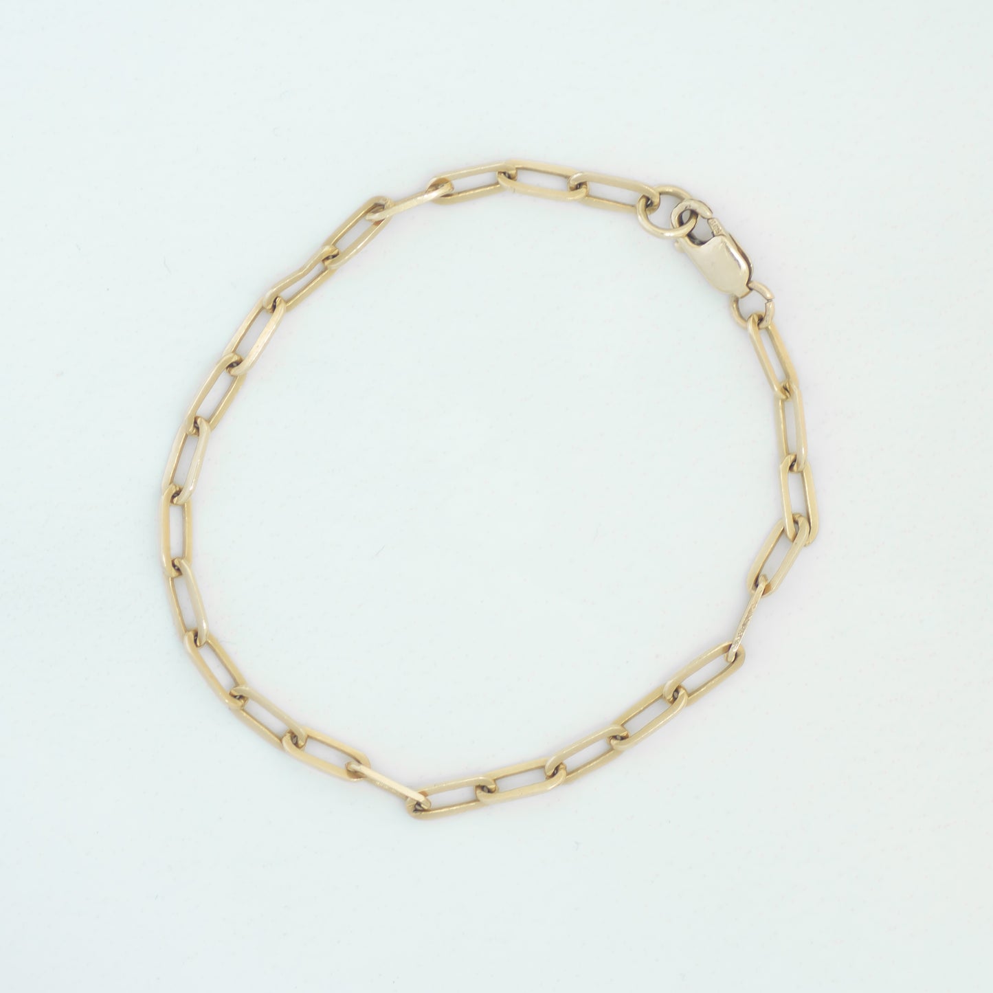 Paperclip Chain bracelet 14k gold