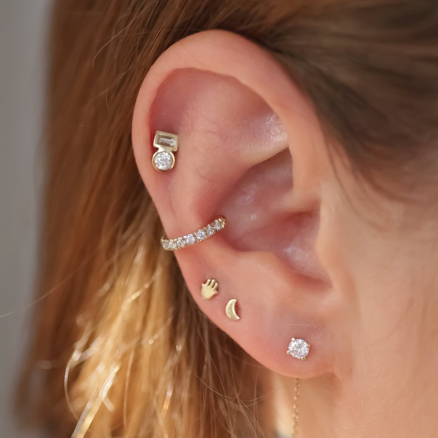 Geometric Diamond stud