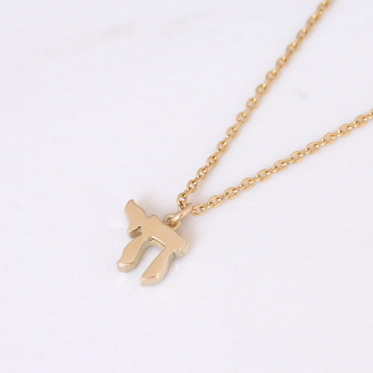 Chai necklace 14k gold