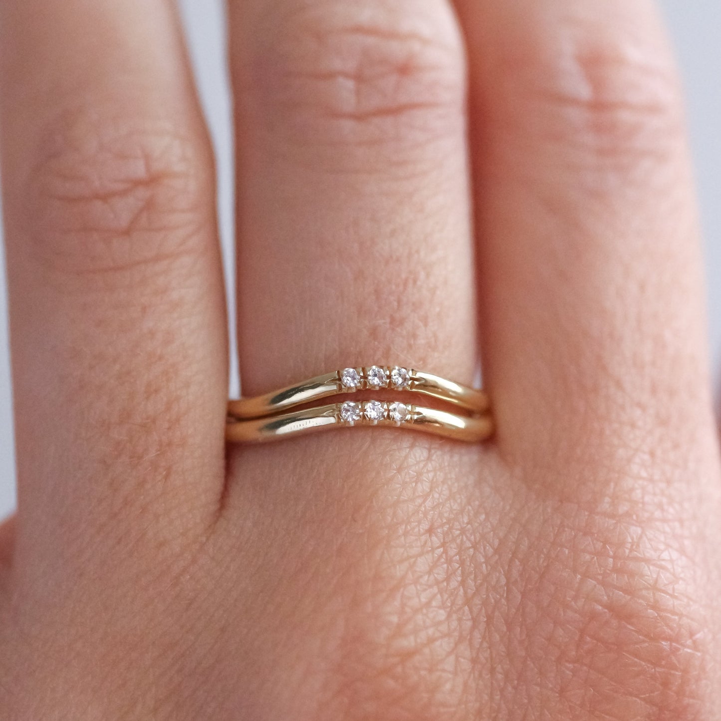 14K טבעת טריפל