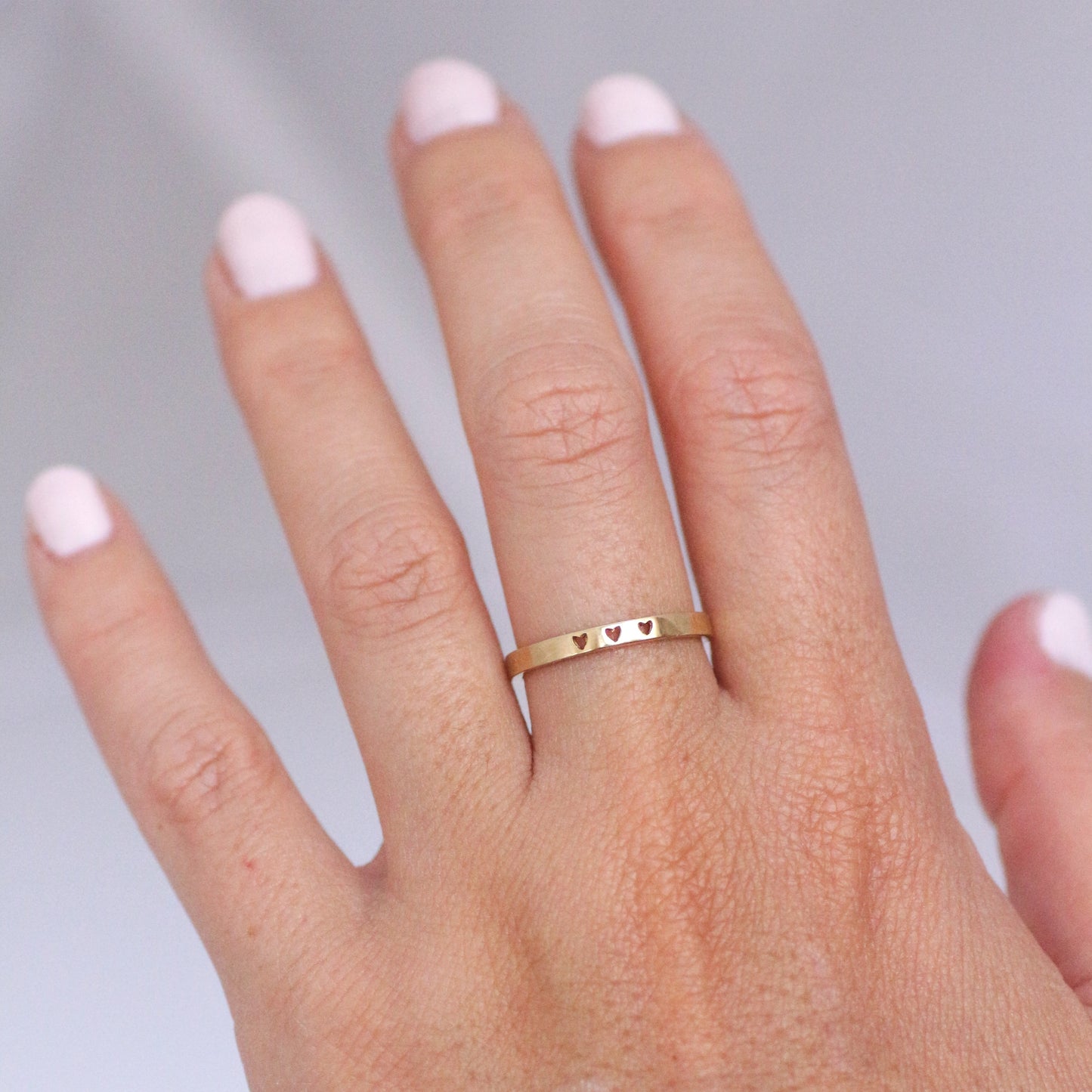 Custom Heart ring 14k gold