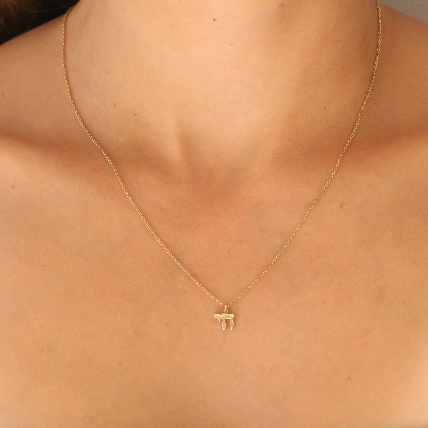 Chai necklace 14k gold
