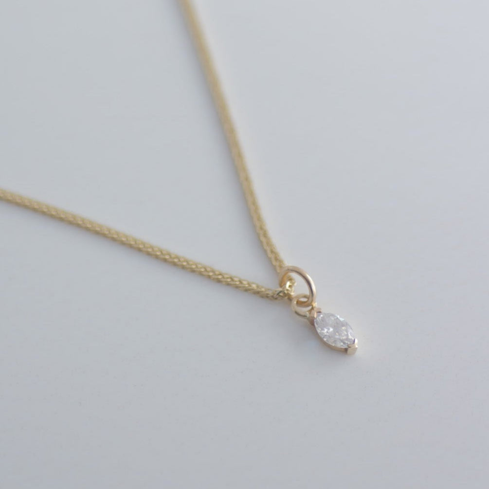 Selene Marquise Diamond necklace 14k gold