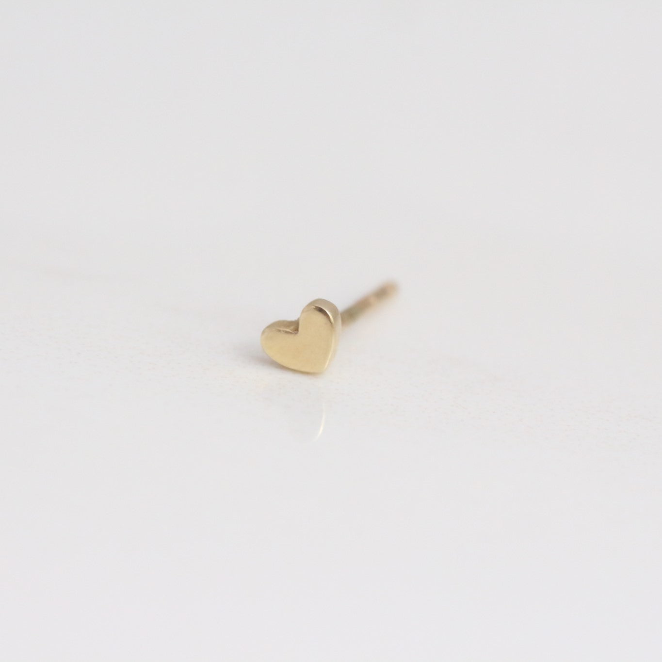 Tiny Heart studs 14k gold