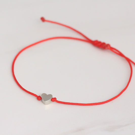 Heart Bead Bracelet silver