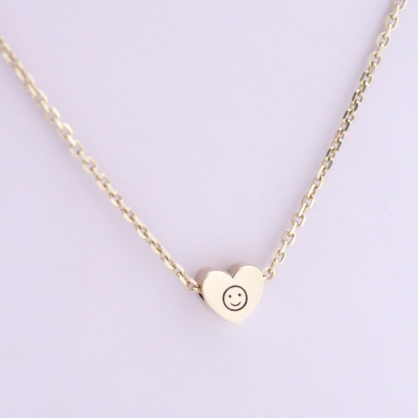 Custom Heart Bead Necklace 14k gold