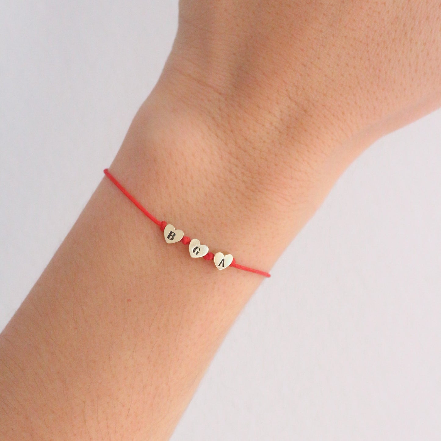 Custom Heart Bead Bracelet 14k gold