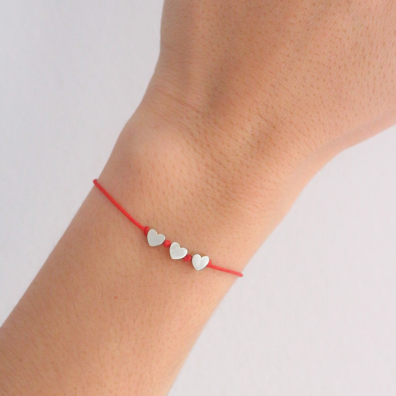 Heart Bead Bracelet silver