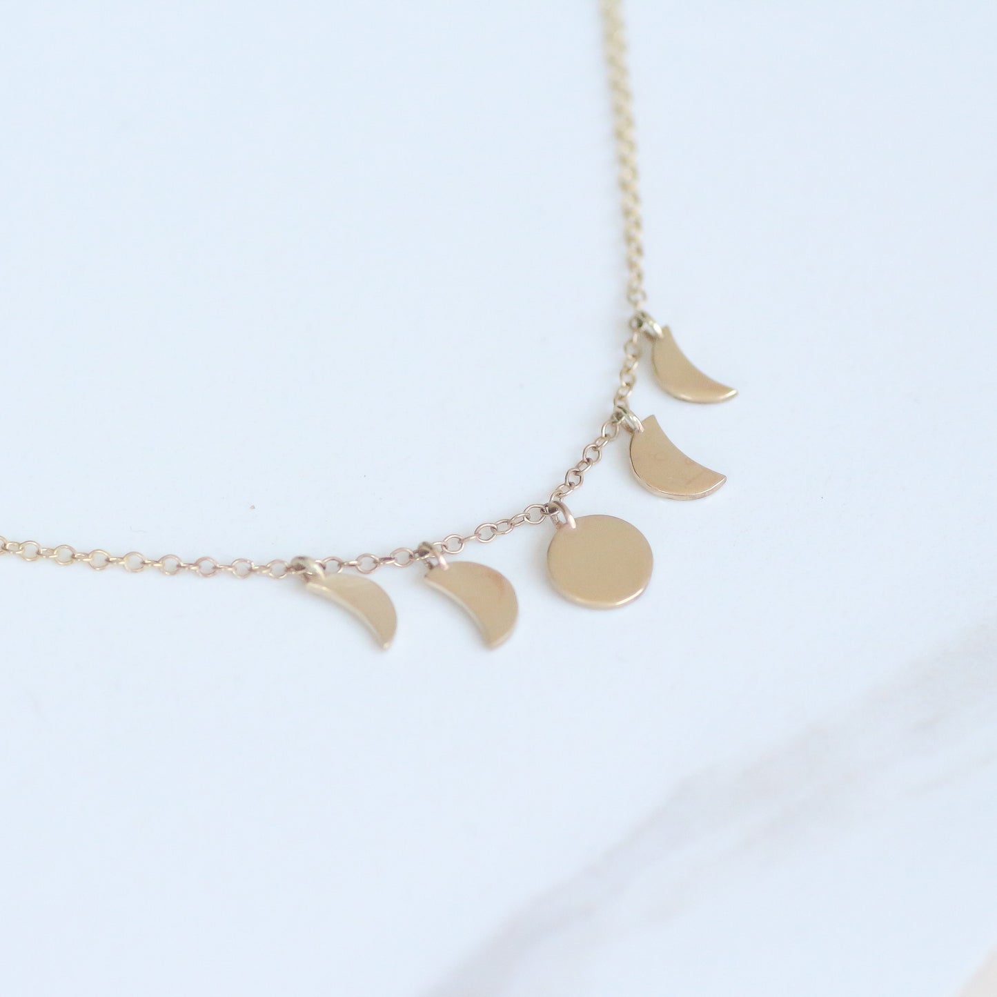 Lunar Necklace 14k gold