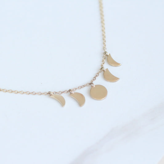 Lunar Necklace 14k gold