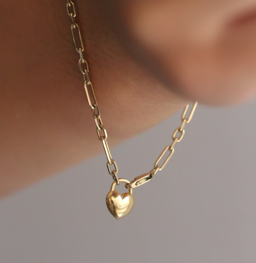 Chunky Heart Bracelet 14k gold