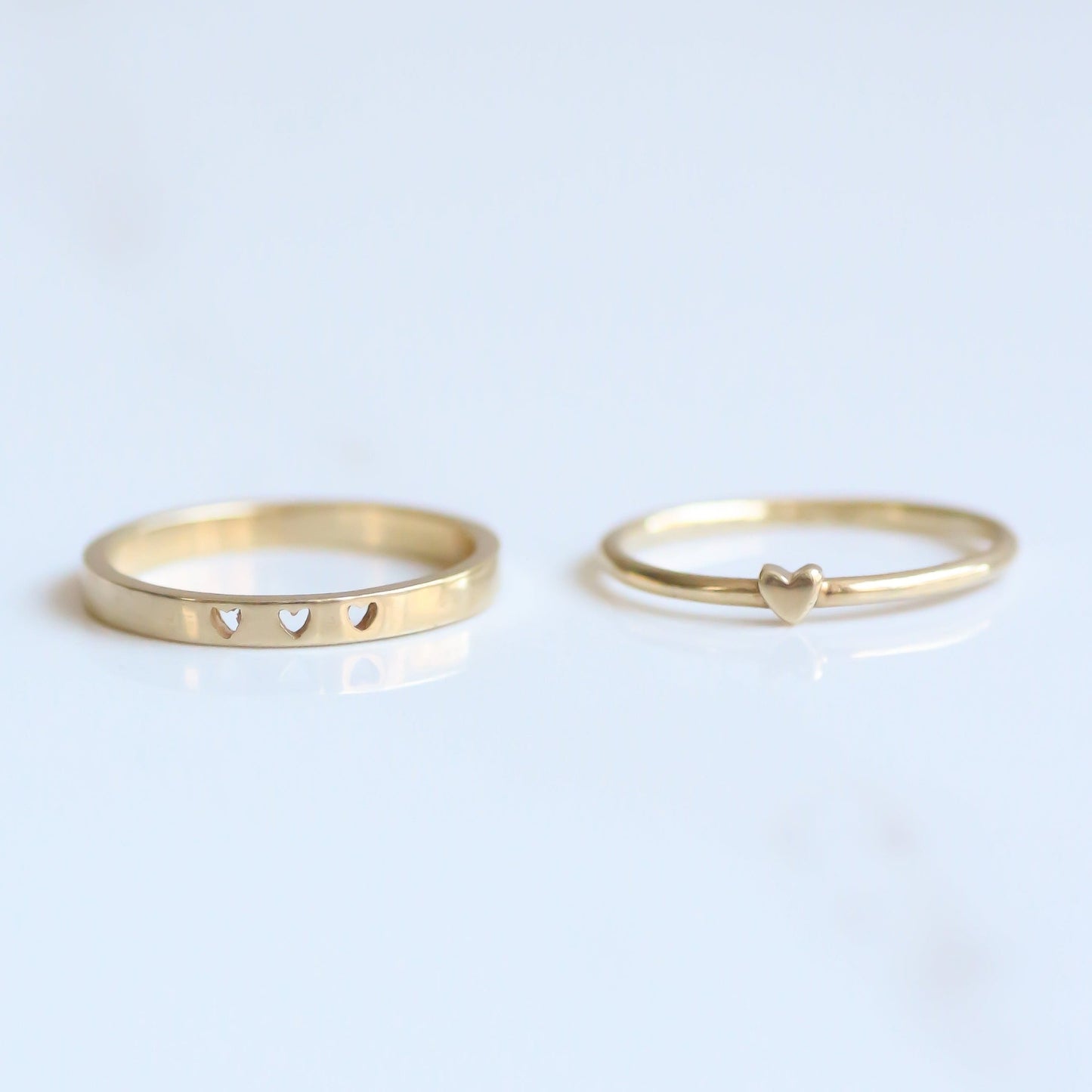 Lover's ring set 14k gold