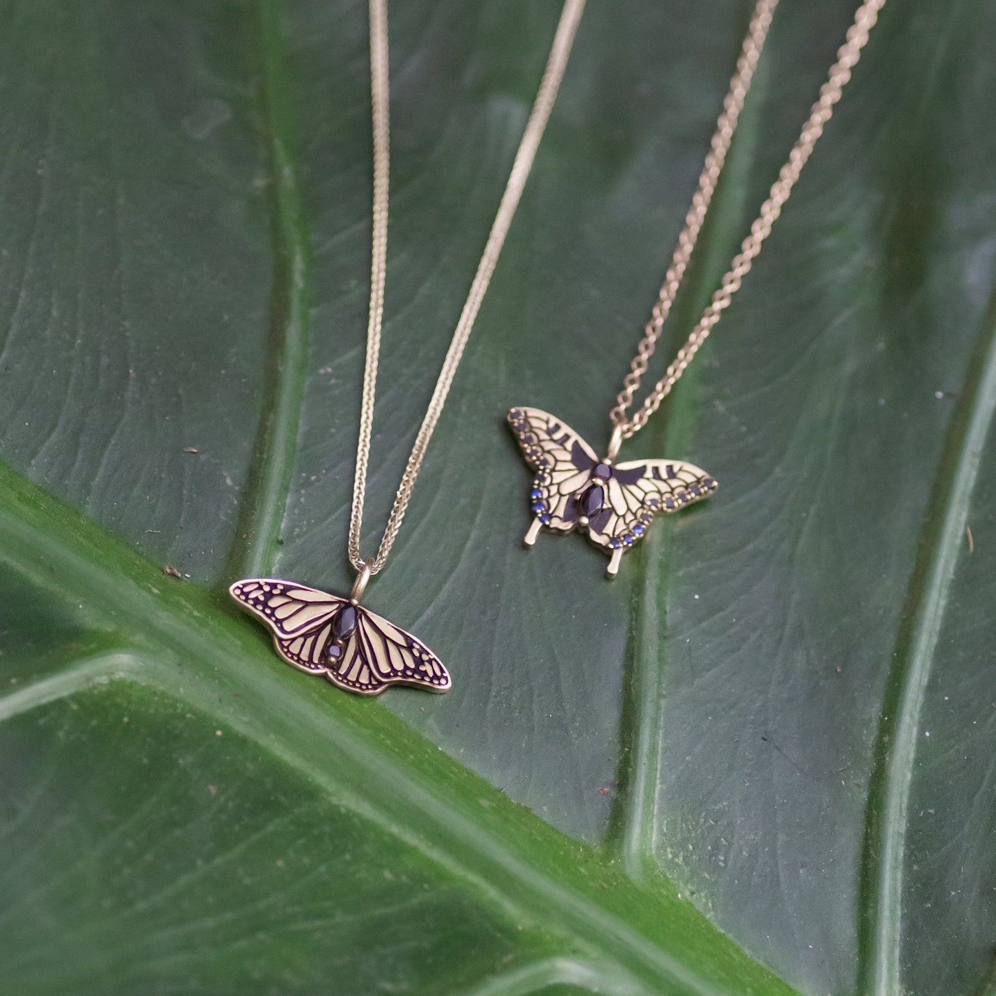 Swallowtail Butterfly Pendant 14k gold