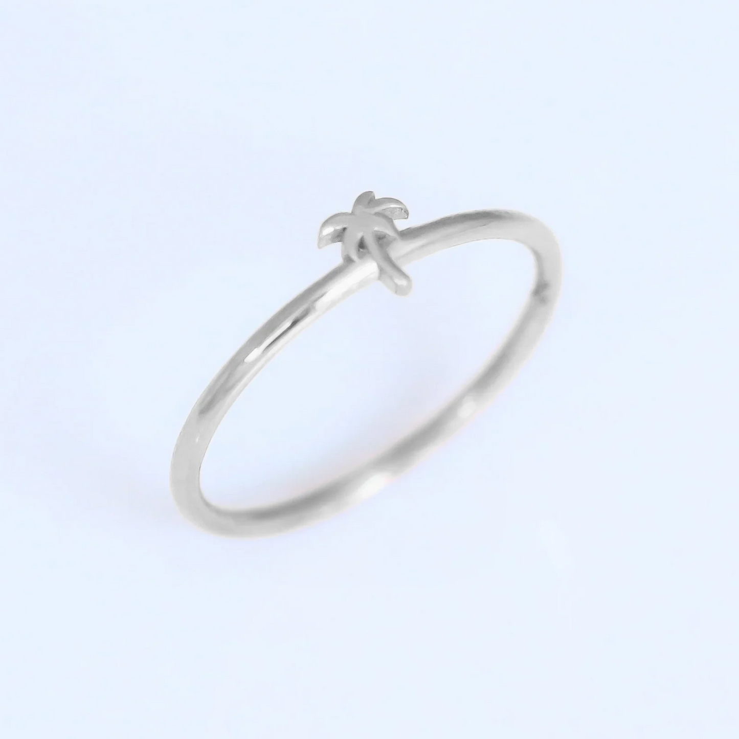 Mini Palm Tree ring silver