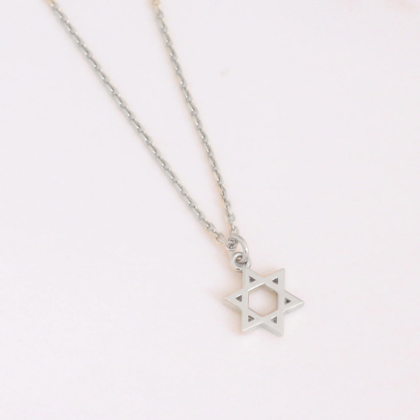 Star of David necklace silver