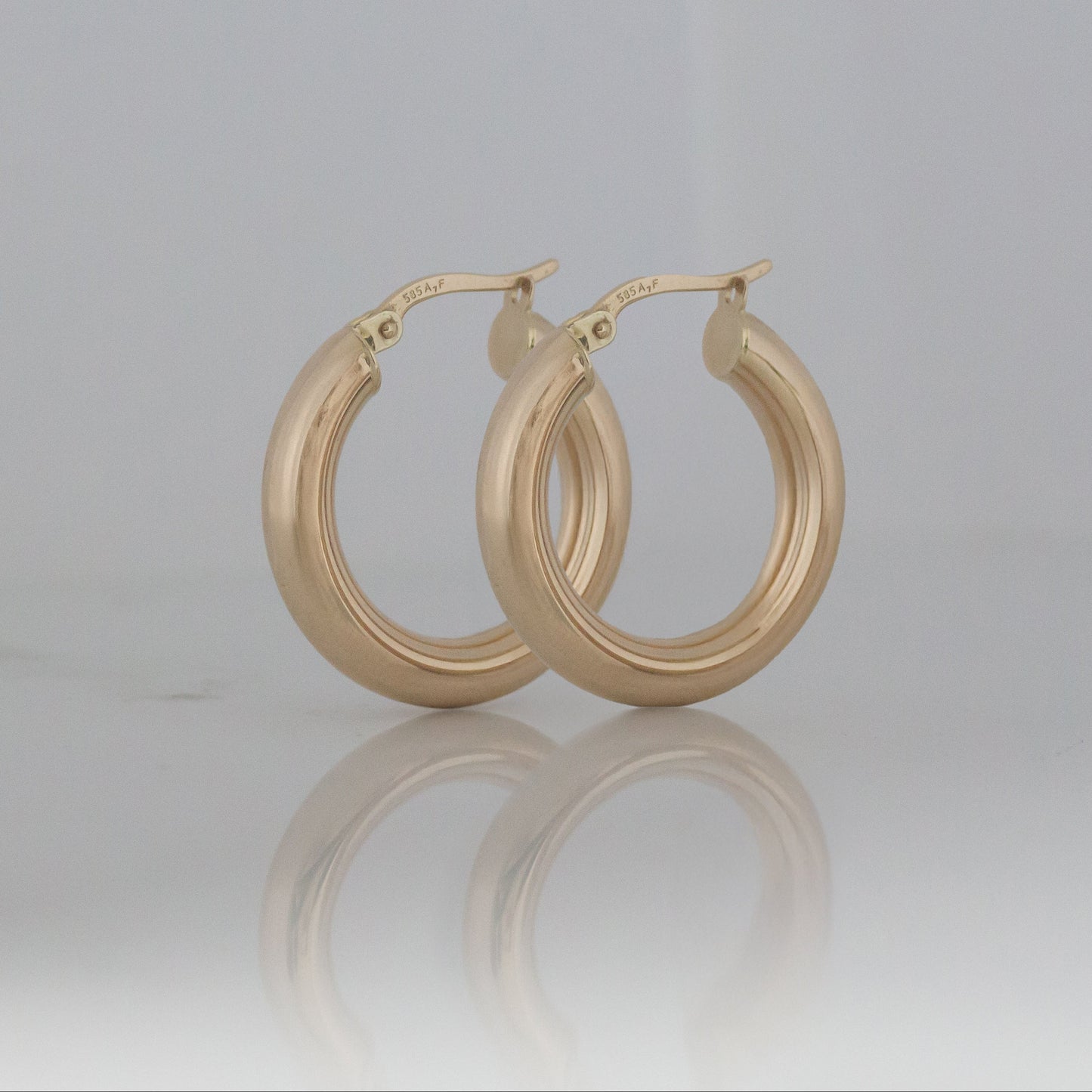 Large Chunky Hoops 14k gold