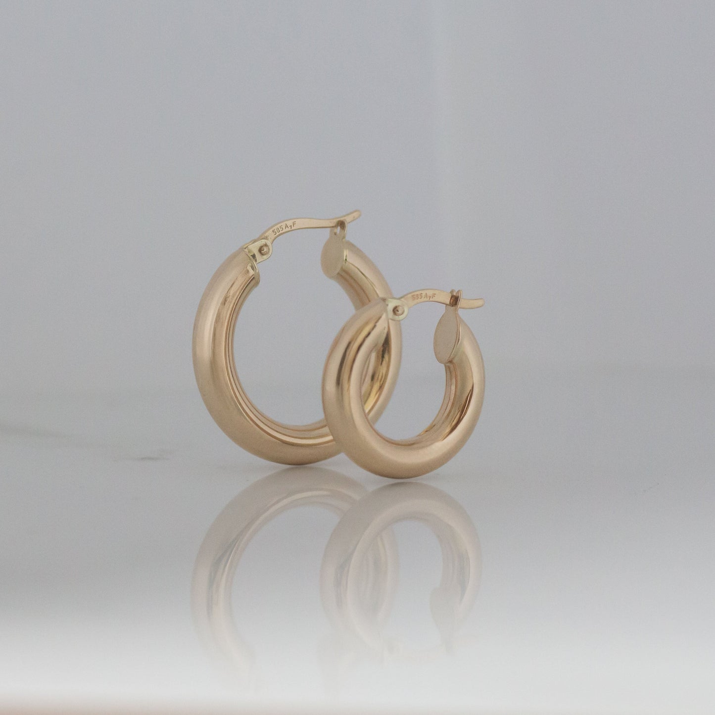 Large Chunky Hoops 14k gold