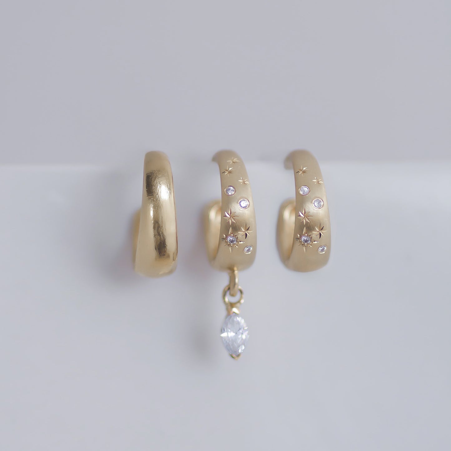 Galaxy Diamond Hoop 14k gold