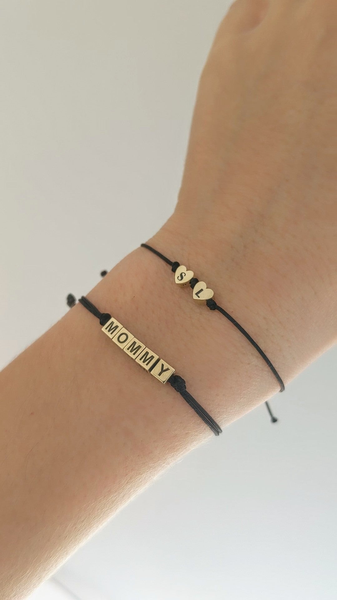 Custom Cube Bead Bracelet 14k gold